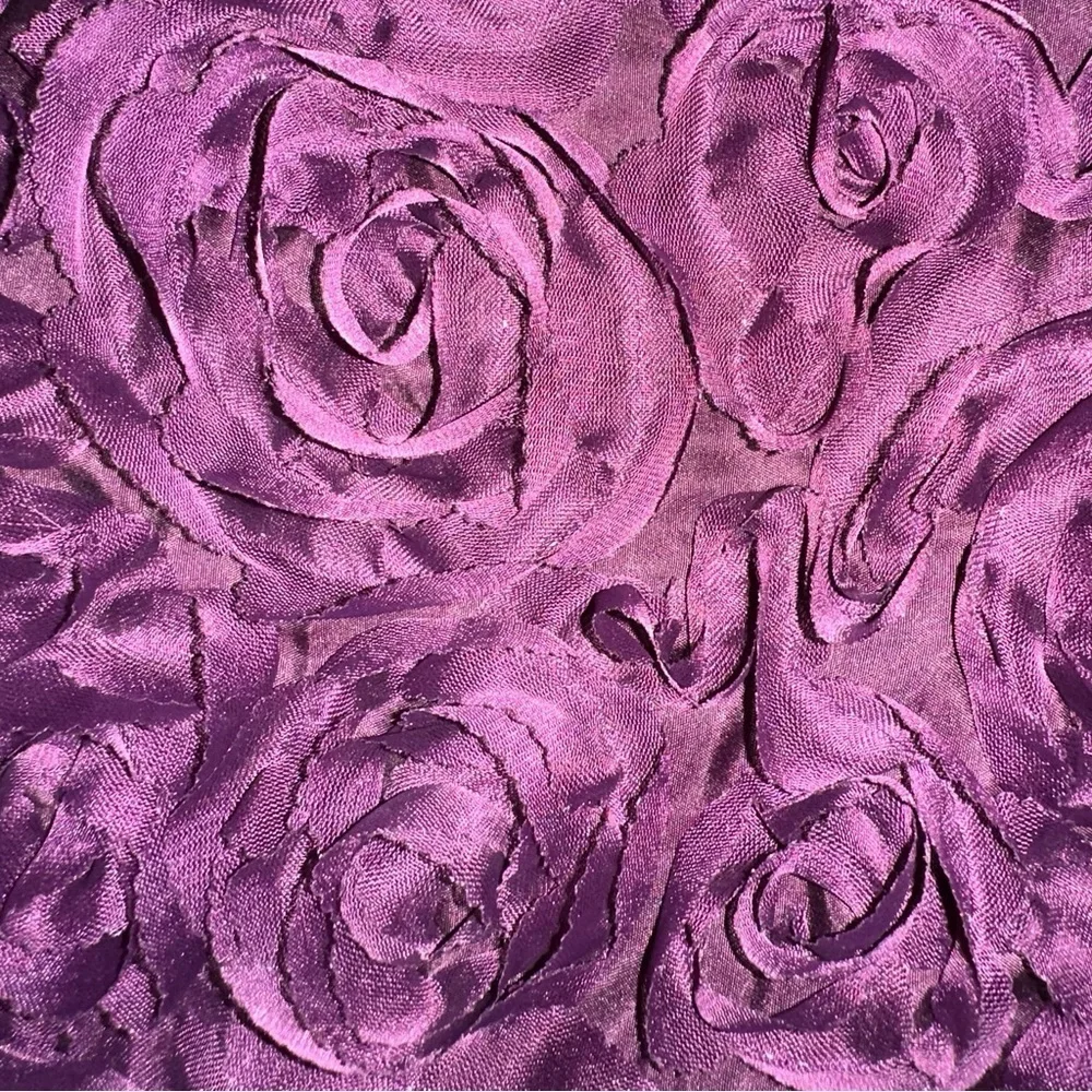 Purple chiffon rose floral decorative pillow covers Square 20”x20”